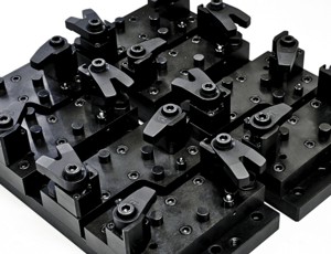 semi automatic work holding fixture with pneumatic clamps